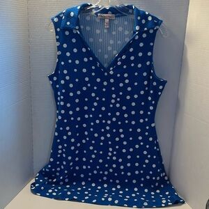 Harlow and rose Blue polka dot dress medium sku: A16